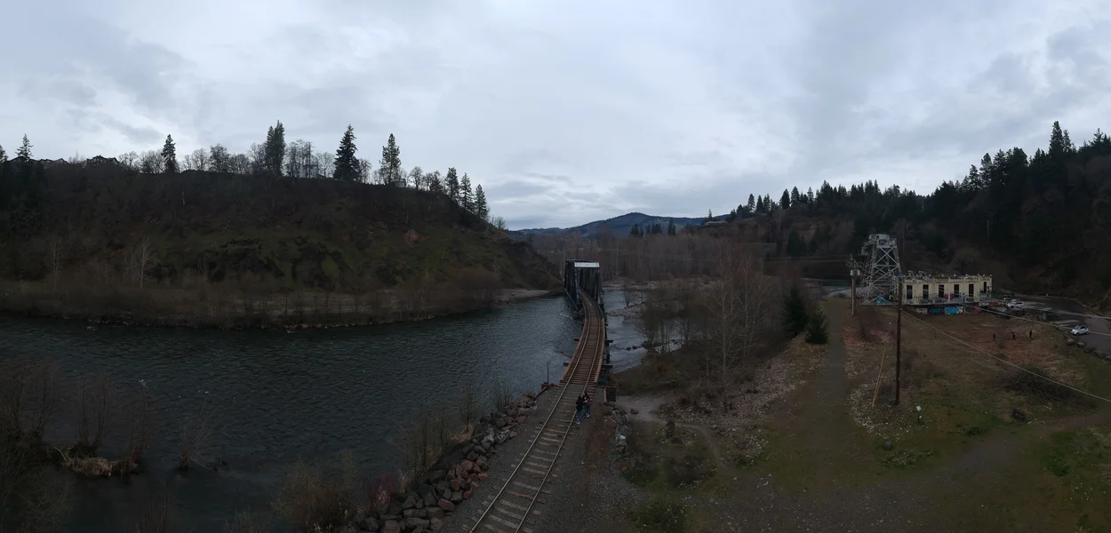 Mount Hood Railway Trestle Bridge and Powerdale Powerhouse, Hood River, Oregon